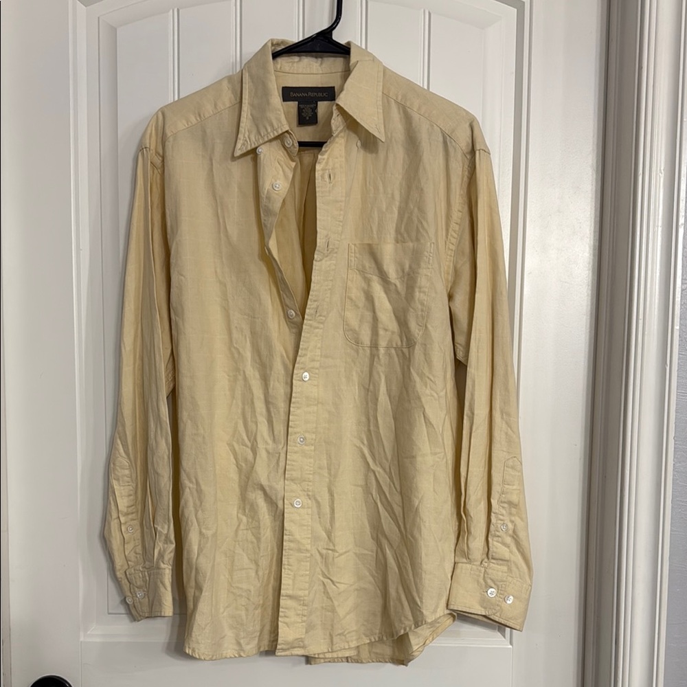 Banana Republic Light Tan Long Sleeve Shirt